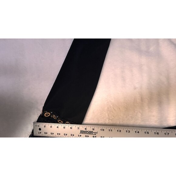 Belldini Womens Plus Size 1X Lace-Trim Cardigan Sweater Open Front Black New - Picture 9 of 9